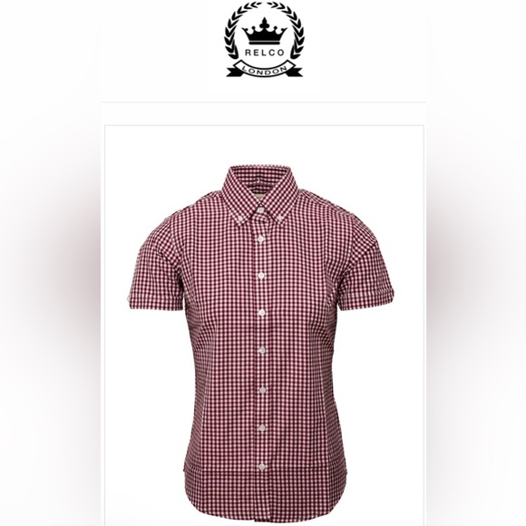 Relco Burgundy Gingham Button Down 🇬🇧
(𝐧𝐞𝐰 𝐰𝐢𝐭𝐡 𝐭𝐚𝐠𝐬 🏷️) - Picture 3 of 6
